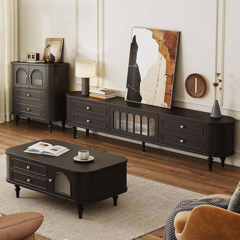 实木电视柜复古奶油风电视茶几组合柜法式客厅家用中古风储物柜子,农机/农具/农膜,其它农用工具,淘宝优惠券,粉丝福利购,淘宝优惠卷