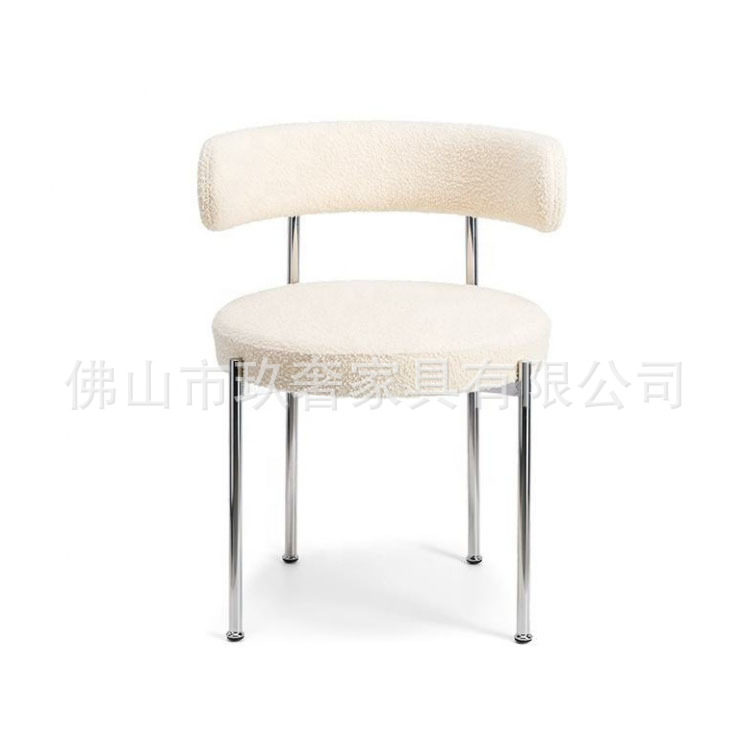 不锈钢轻奢餐椅酒店餐厅餐椅现代简约靠背椅子极简椅子商用酒店椅