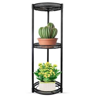 轻奢装饰花盆架子金属植物支架室内室外,3层高角植物架落地式
