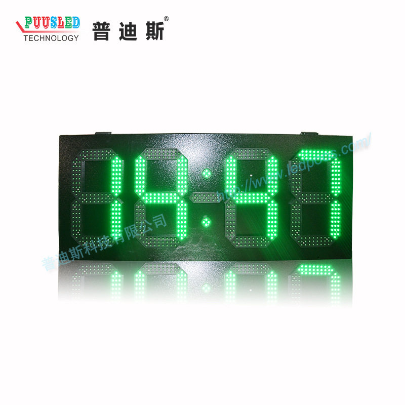 源头工厂12寸数字时间温度显示屏铁箱户外防水电子LED显示屏