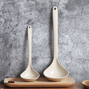 速发小子秸秆粥勺长柄大号小号汤勺麦家锅火用盛汤喝稀饭塑料日式