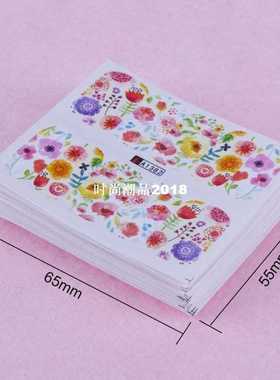 new  48 Sheets Nail Art Sticker Colorful Flower Designs Wat