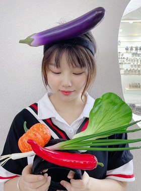 Lingkaran Rambut Sayuran Buah Lucu Roti Pisang Wortel Ikat R