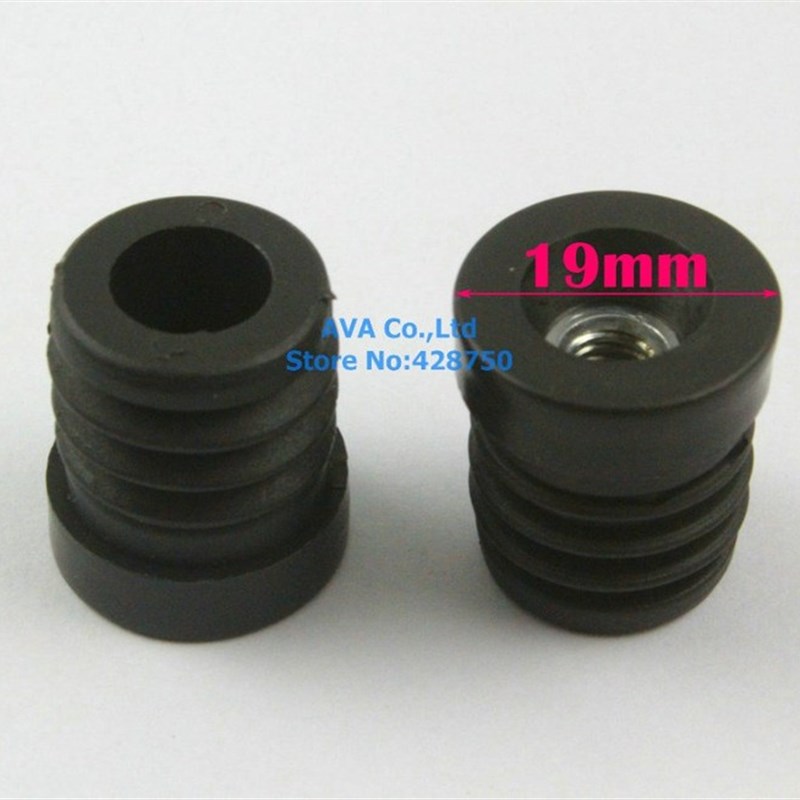 20 Pieces M6 Thread Nut 19mm Round Plastic Insert Cap Tube