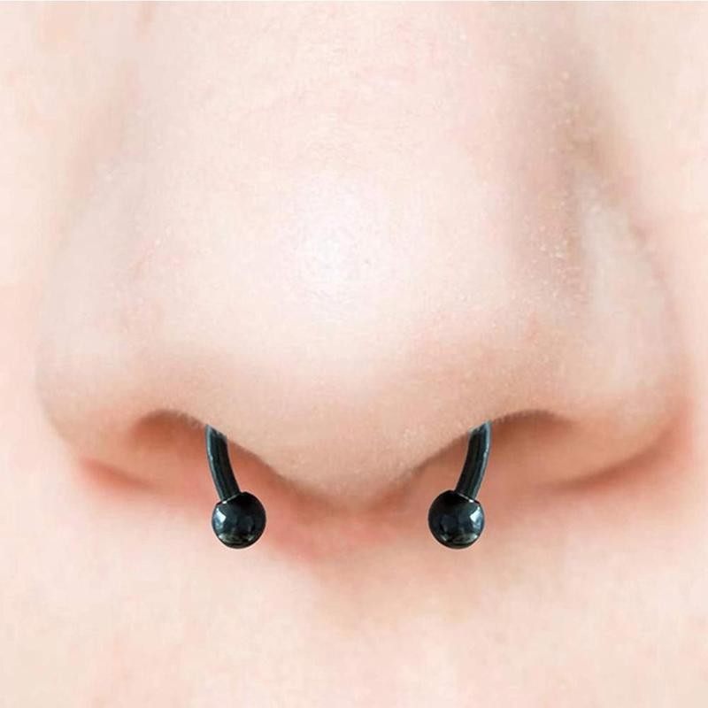 New Fake Piercing Nose Ring Alloy Nose Piercing Hoop Septum