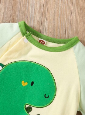 newborn Romper Casual Round Neck Long Sleeve Jumpsuit Outfit