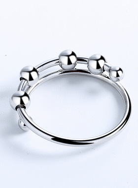 2021 fidget beads rings for women men Rotate Freely Anti Str