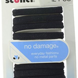 Conair Scunci No Damage Elastics Black 12 Count