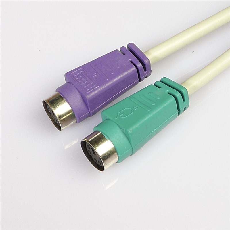 ps2转usb接头键盘转接头芯片圆口接口转换器鼠标老式转接口转接线