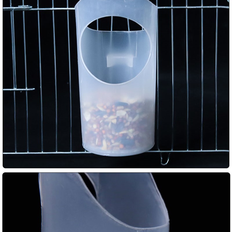 鸟用防撒食盒八哥鹩哥画眉鸟食杯鹦鹉防甩食饮水鸟喝水器鸟笼配件