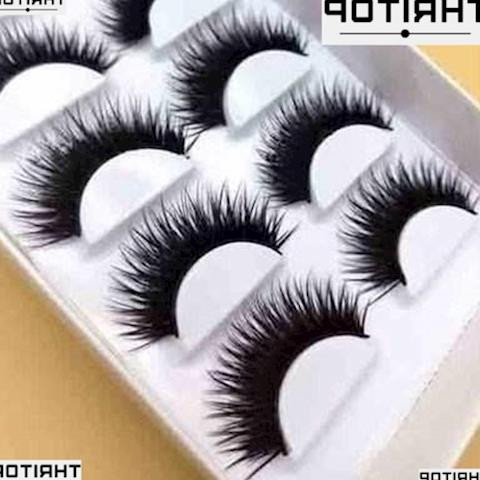 5pairs thick black long false eyelashes fake eye lashes natu