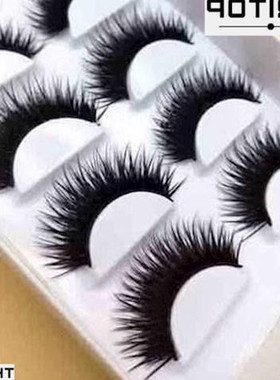 5pairs thick black long false eyelashes fake eye lashes natu