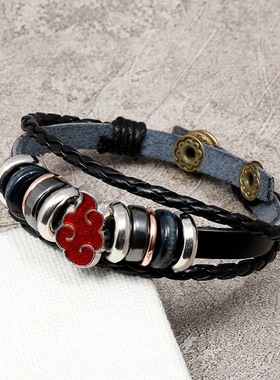 【小文精选青春派】个性复古手镯可调节男女情侣手环火影忍者