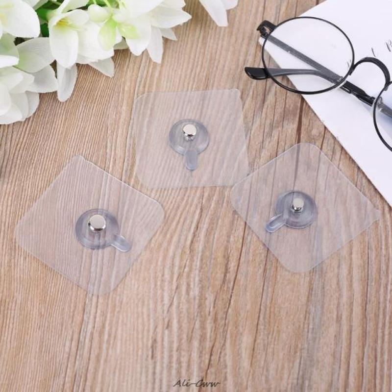 2pcs Seamless Self Adhesive Nail Hook Holder Wall Hanger Han