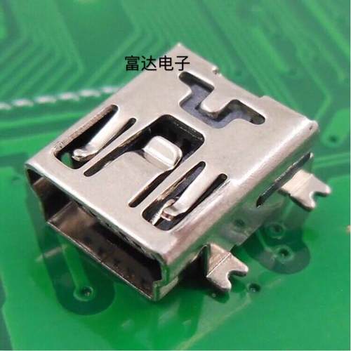 供应优质迷你连接器 180度全贴USB铜脚 平贴 贴片mini5pin母座