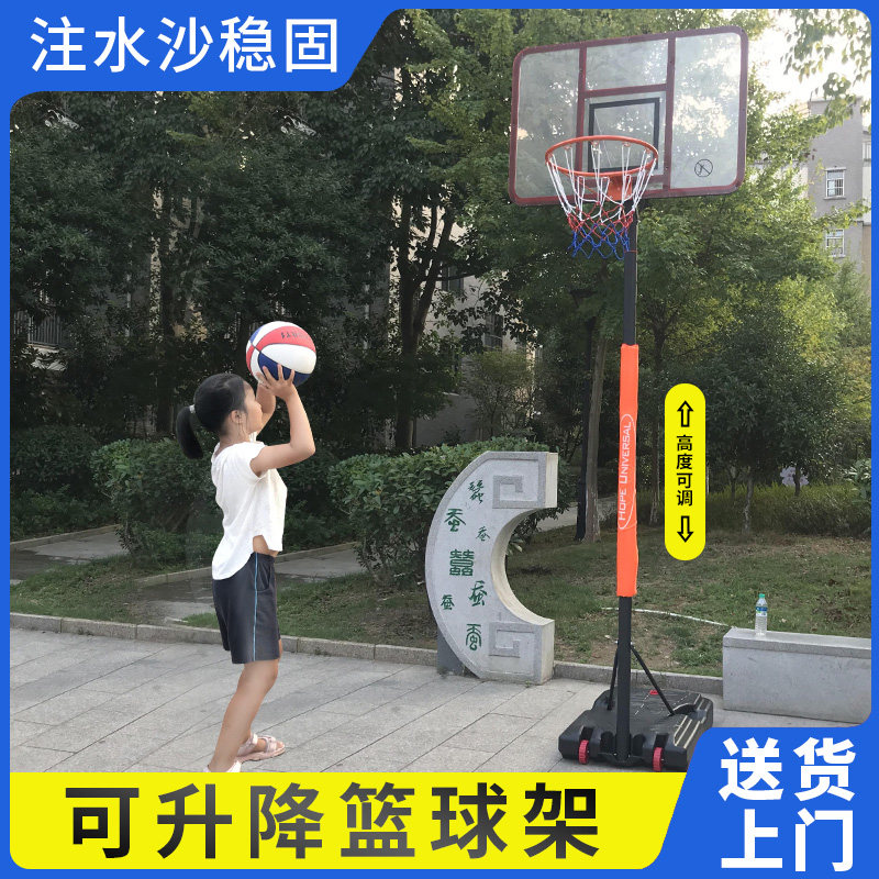 标准青少年室外可移动升降篮球架图片