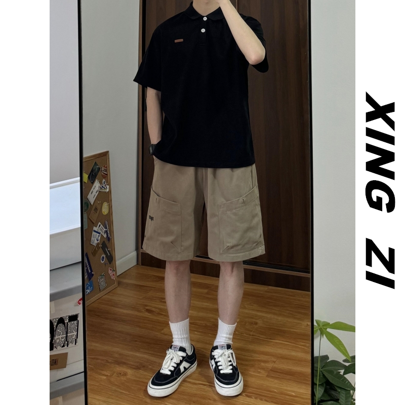短袖polo衫男夏季潮牌宽松重磅T