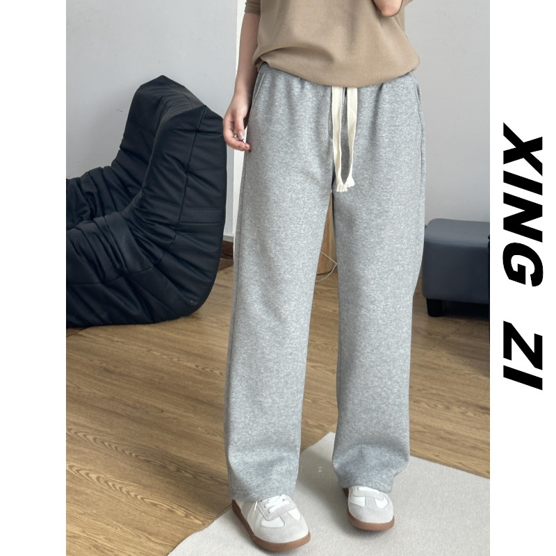 冬季直筒卫裤男生小个子显高显瘦直筒宽松潮流百搭保暖运动休闲裤