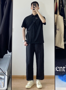 小个子九分裤男款夏季直筒休闲裤男修身显瘦百搭透气轻薄品质裤子