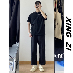 小个子九分裤男款夏季直筒休闲裤男修身显瘦百搭透气轻薄品质裤子