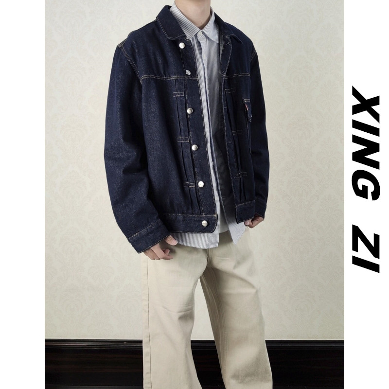 牛仔外套男款秋冬季宽松休闲百搭潮流复古时尚高品质牛仔夹克情侣