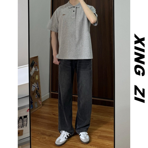 夏季美式短袖POLO衫男潮牌T恤