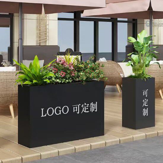 户外市政不锈钢树箱花池花坛花箱组合售楼部商业广场花槽铁艺花箱