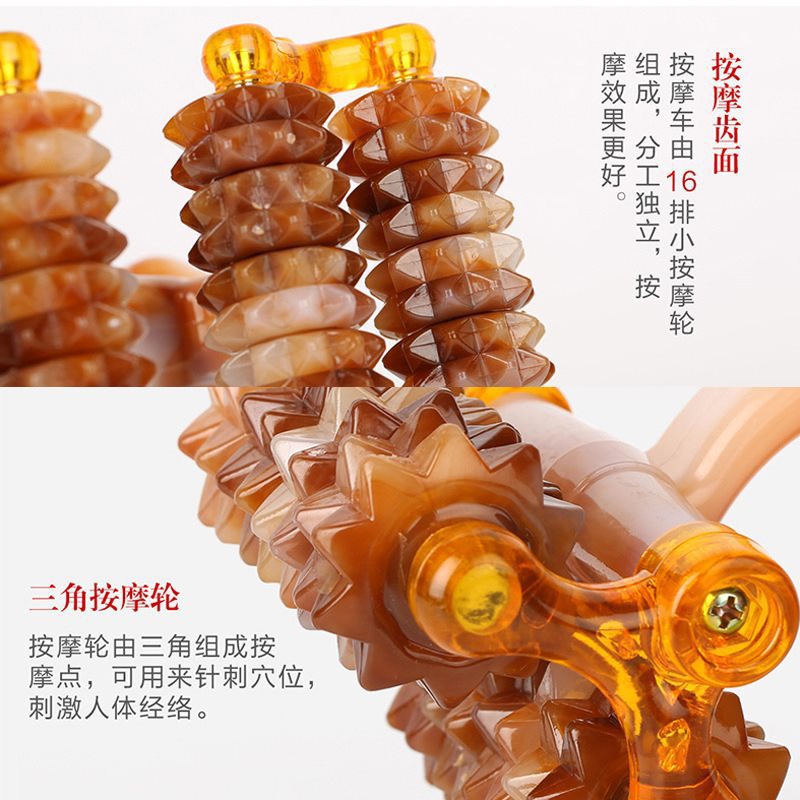 推背按摩工具全身通用按摩器滚轮背部家用后背腰腿滚轮式手持