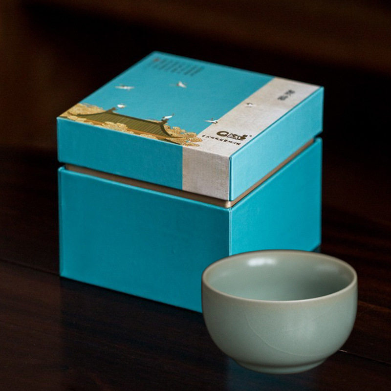 汝道 汝窑大师茶杯主人杯单个杯子大容量品茗杯可养开片汝瓷官窑