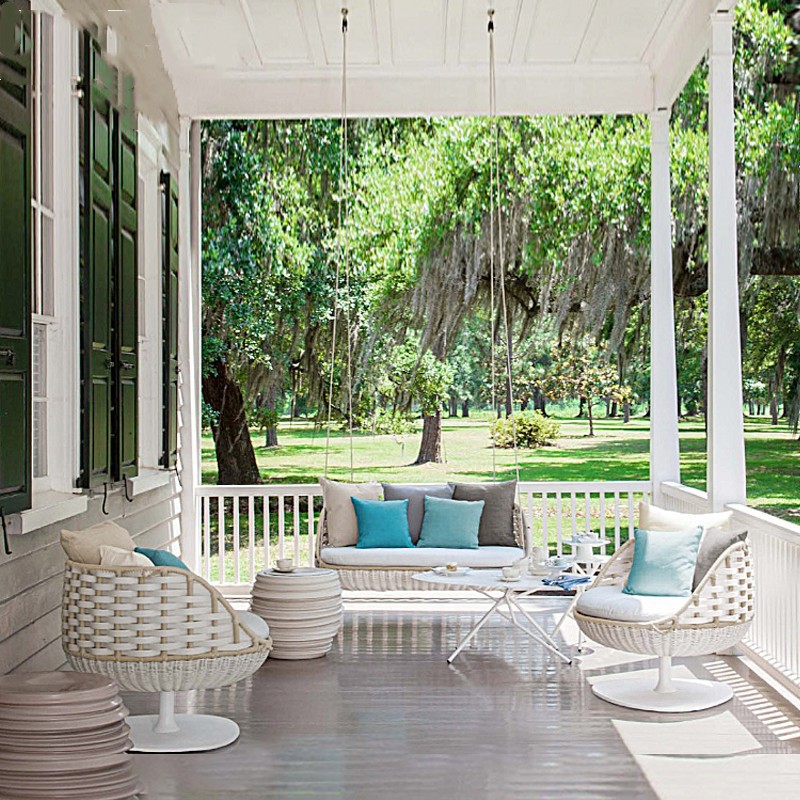 户外吊床网红秋千创意藤编吊椅吊篮阳台室内民宿鸟巢懒人藤椅躺床