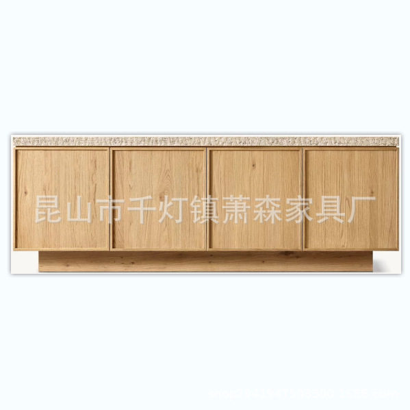 RH美式实木大理石高端餐边柜