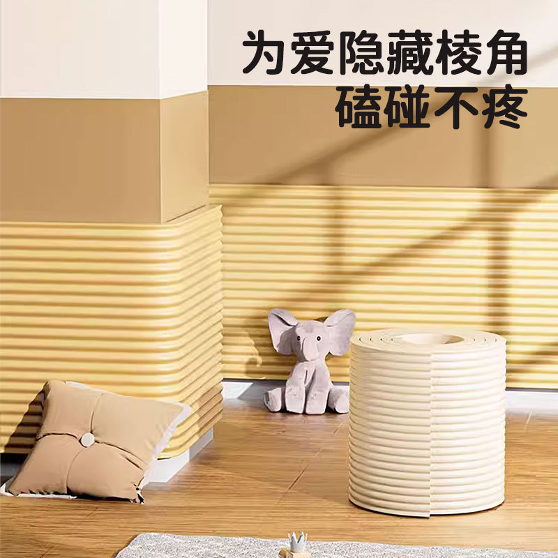 防撞条墙面家用w型加厚防护加宽60CM包边墙角碰撞NBR软包墙贴