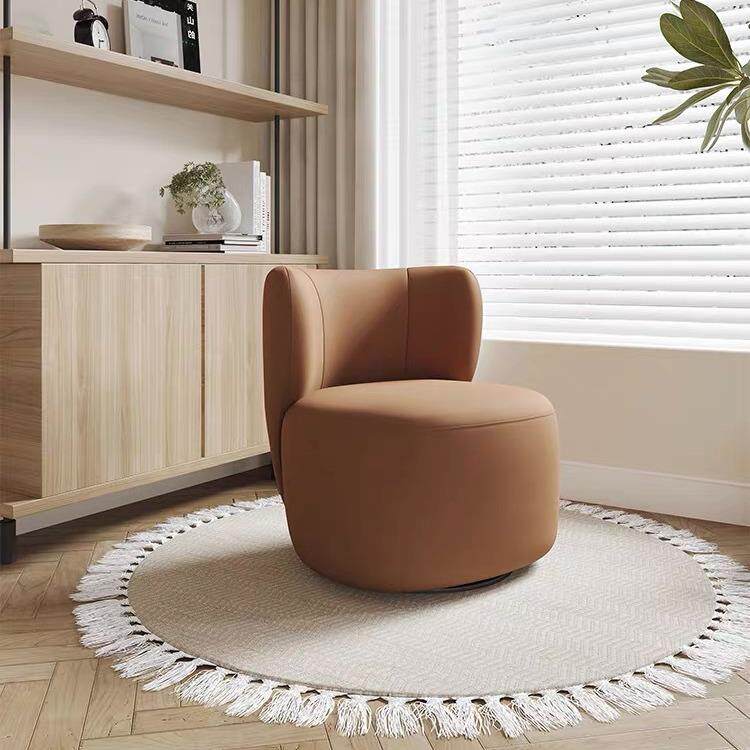 2026新款网红休闲中古风单人沙发椅客厅小户型卧室化妆椅可旋转