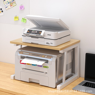 严选打印机置物架办公室桌上多层收纳木架子厨房多功能微波炉支架