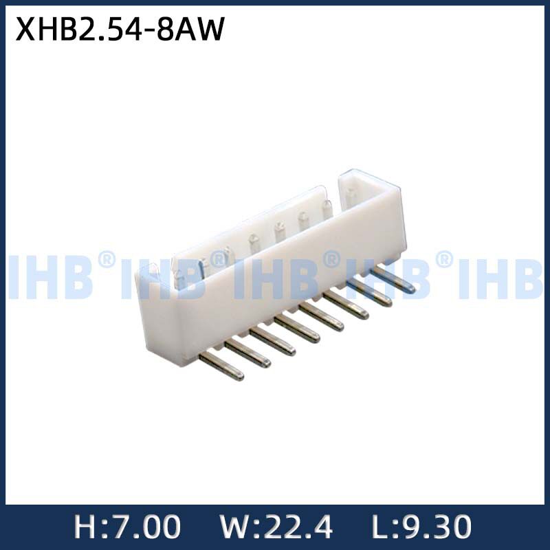 XHB2.54-8AW带扣针座2.54mm带锁 直脚弯脚胶壳连接器