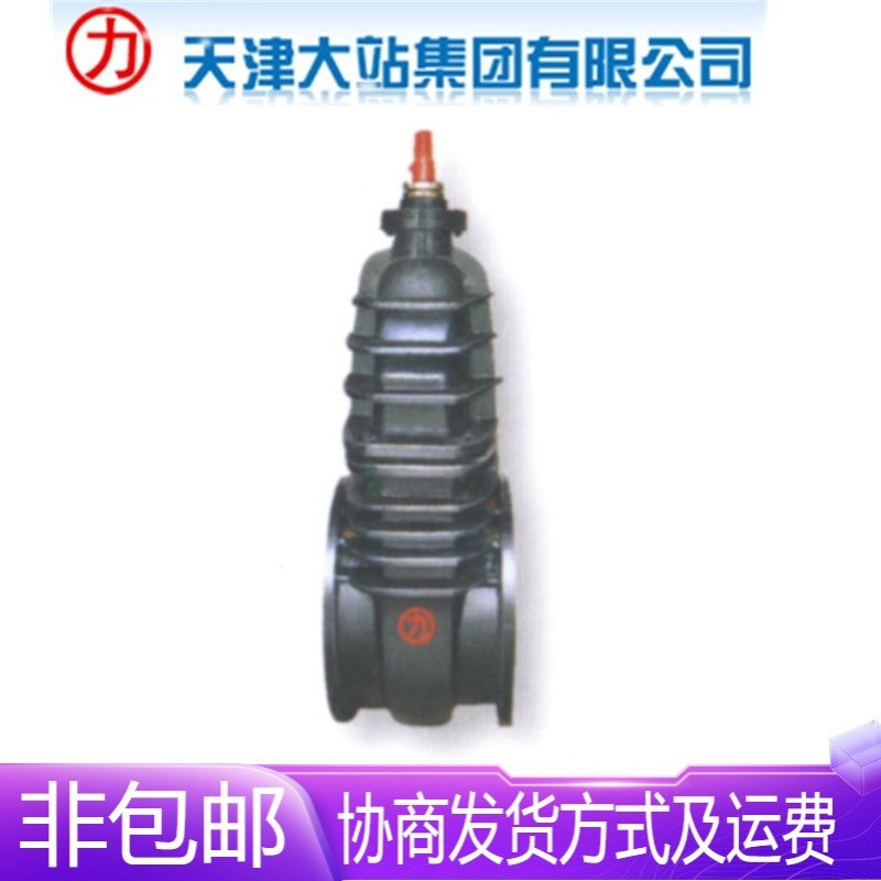 天津大站力字牌阀门 SZ45T-16铸铁地下暗杆法兰闸阀DN40-DN1000