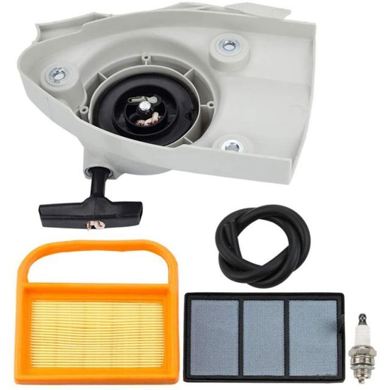 Recoil Rewind Starter Assembly with Air Filter Tune Up Kit f