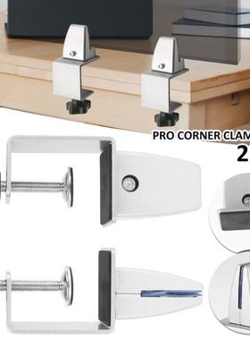 2Pcs Desk Partition Clamp Alloy Desk Divider Clamp Adjustabl