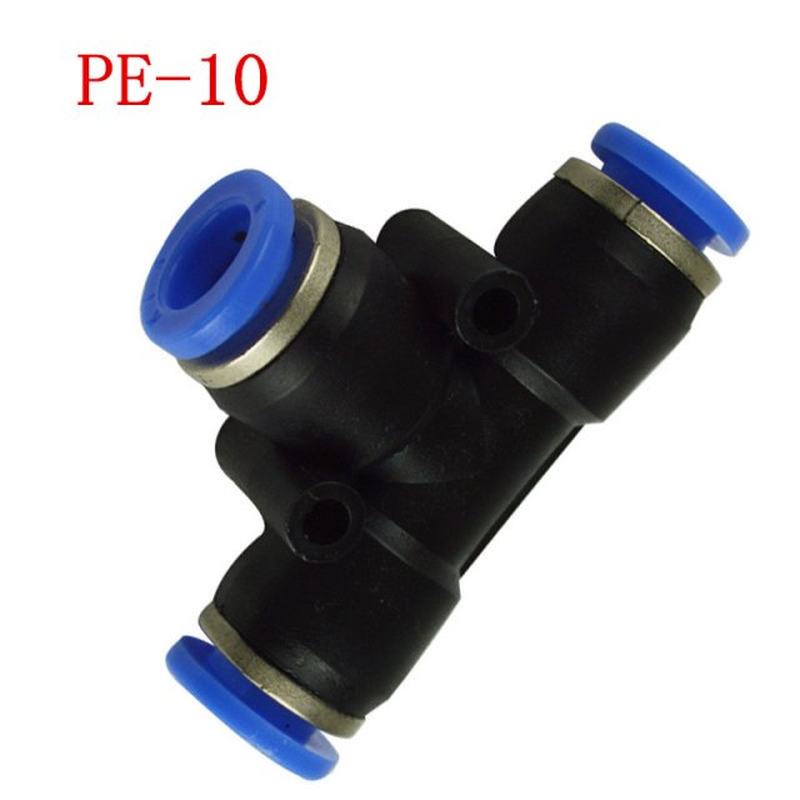 30 pcs PE-10, Pneumatic fittings 10mm tee fitting , push in