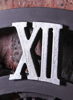 vintage industrial styel gear clock wall decoration pub/coff