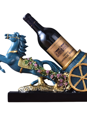 欧式客厅红酒架摆件大酒柜家居装饰品高档轻奢马现代高端酒瓶架子