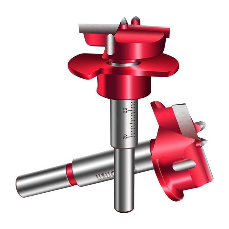 铰链开孔器3木板材桌面打眼门板开槽木工衣柜扩孔钻门锁钻头挖孔