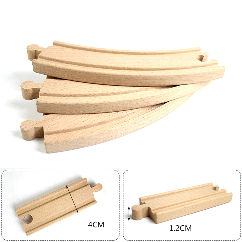 New Wooden Train Track Beech Wooden Railway Tracks Accessori