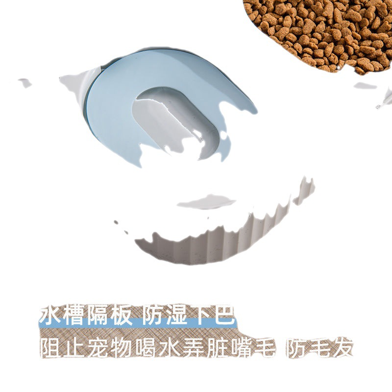 猫碗双碗自动饮水喂食猫食盆狗狗碗猫咪水碗防打翻狗饭碗宠物用品
