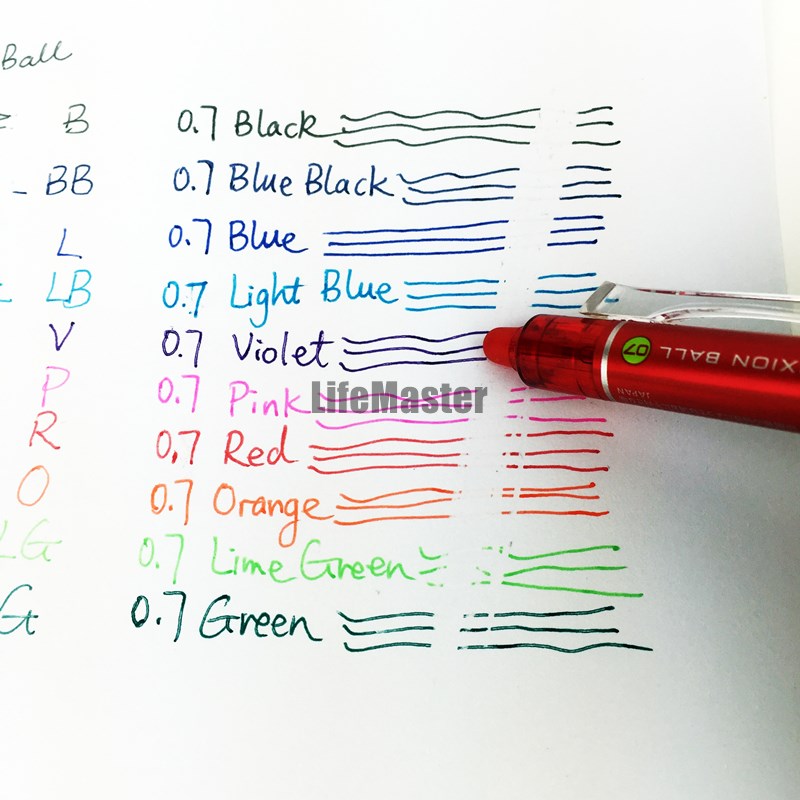 Japanese Pilot FriXion Ball Knock Gel Pen 0.7 mm Blue/Black