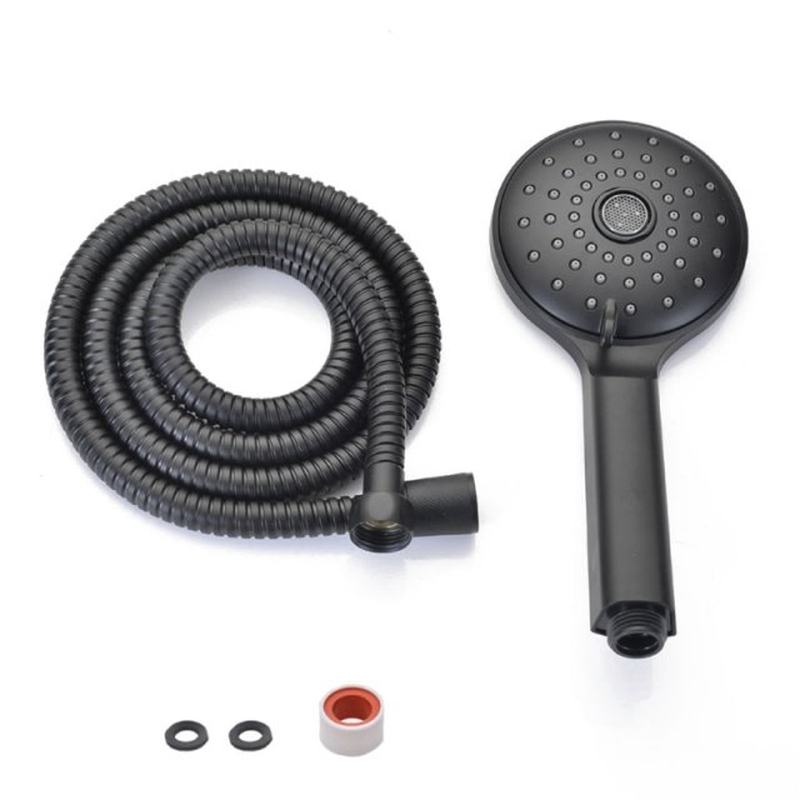 Metal Bathroom Hand Held Black Shower Head with Long Hose Hi