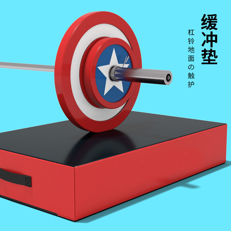 硬拉台杠哑铃加厚缓冲健身房举重图片