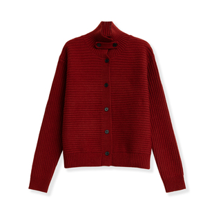 354 3246 轻奢原创女士高领针织开衫 A457 花花推荐