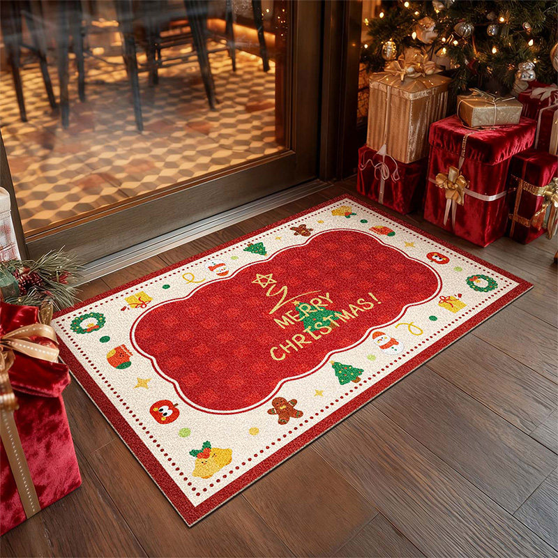 圣诞地毯入户门地垫圣诞节防滑商用酒店商场商铺民宿装饰场景布置,居家布艺,入户地垫,淘宝优惠券,粉丝福利购,淘宝优惠卷