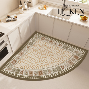 扇形厨房专用地垫网红防油防水地毯家用门口防滑垫子门垫吸水脚垫